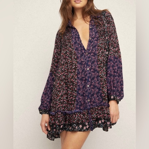Free People Lost In You Floral Printed Tunic - Picture 2 of 9